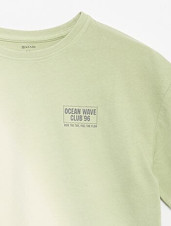 Geprint T-shirt met korte mouwen en tie-dye effect