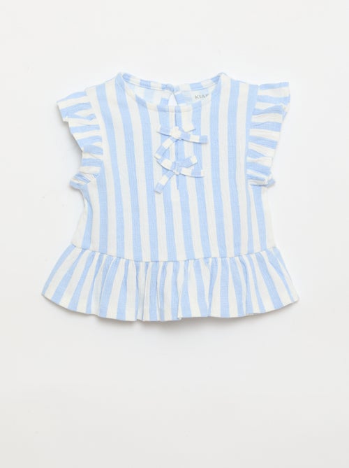 Geprint T-shirt met ruches - Kiabi