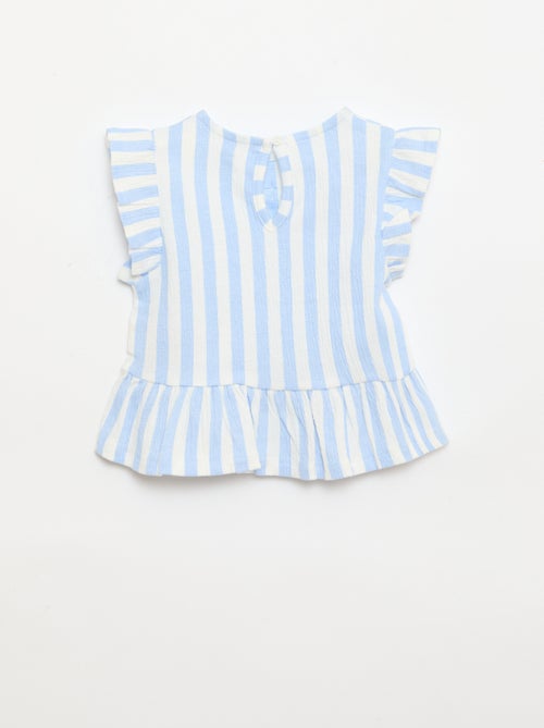 Geprint T-shirt met ruches - Kiabi