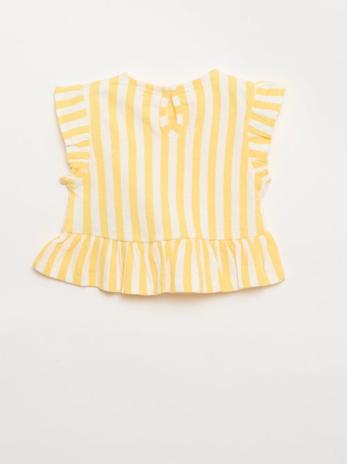 Geprint T-shirt met ruches - Kiabi