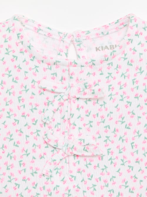 Geprint T-shirt met ruches - Kiabi