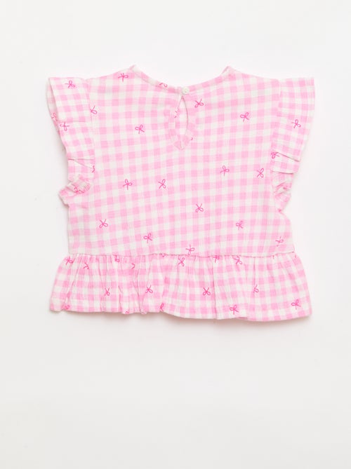 Geprint T-shirt met ruches - Kiabi