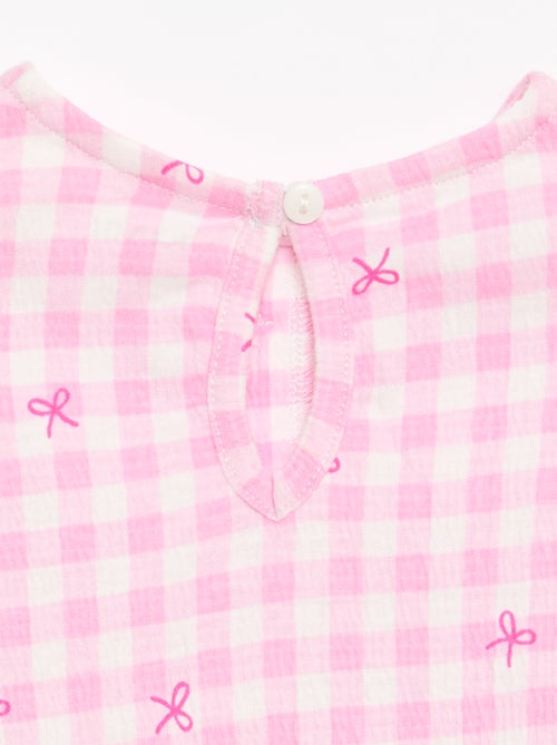 Geprint T-shirt met ruches - Kiabi