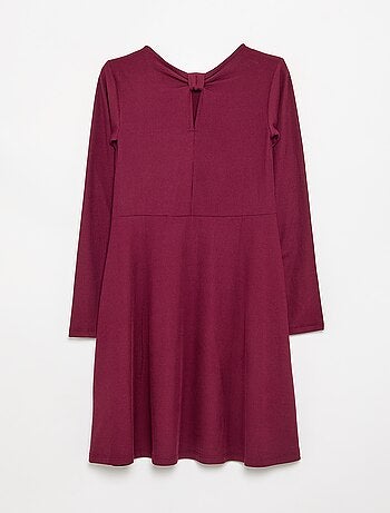 Geprinte jurk met lange mouwen