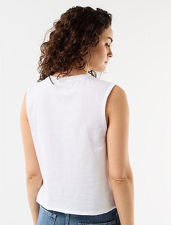 Geprinte 'Nirvana' tanktop