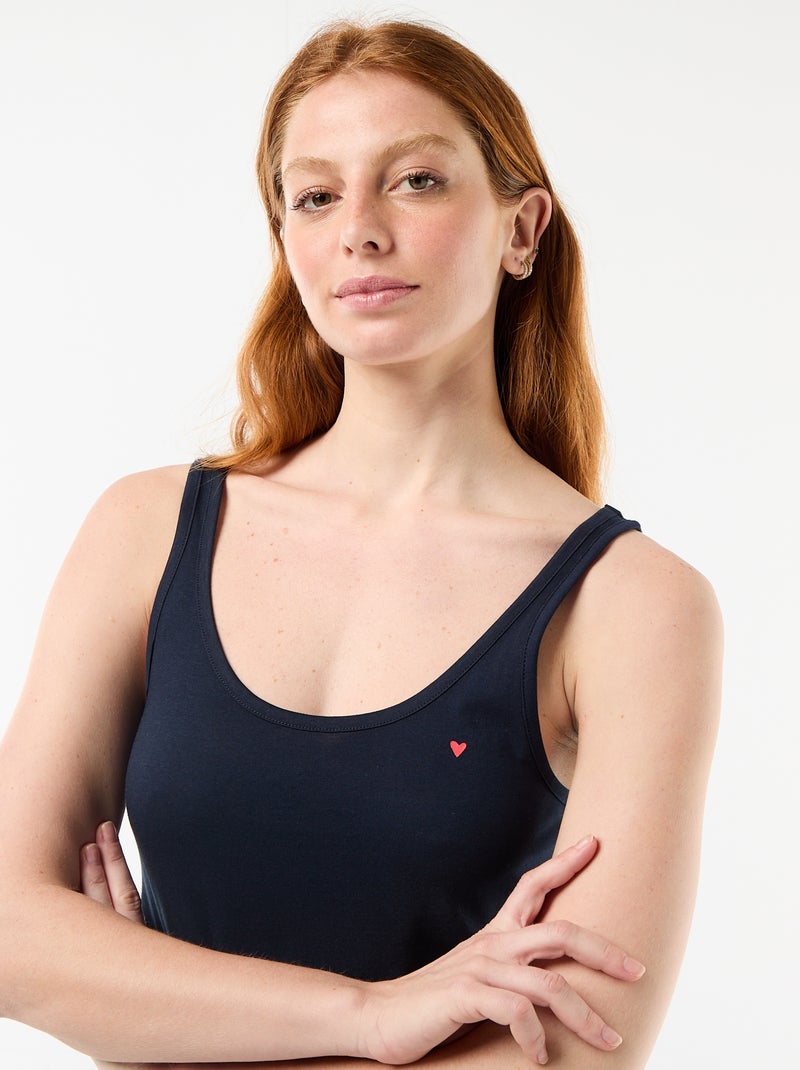 Geprinte pyjamashort - 2-delig Blauw - Kiabi