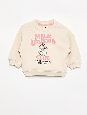 Geprinte sweater van lichte molton