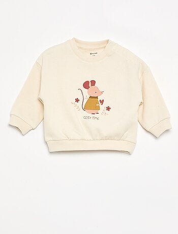 Geprinte sweater van lichte molton