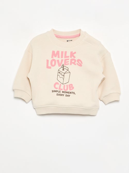 Geprinte sweater van lichte molton - Kiabi