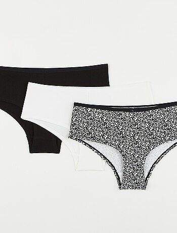 Geraldine set shorty x3 biokatoen zwart