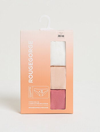 Geraldine set slip x3 biokatoen multikleur