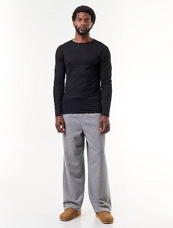 Geribbeld T-shirt met lange mouwen dat heerlijk warm aanvoelt