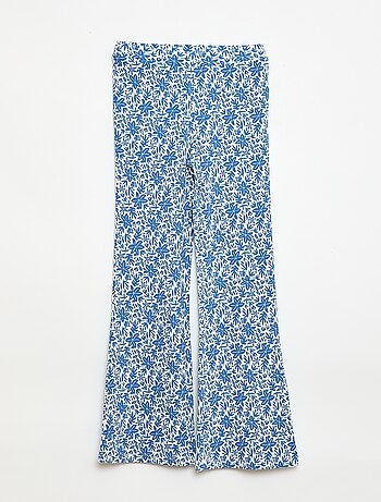 Geribbelde legging met motief