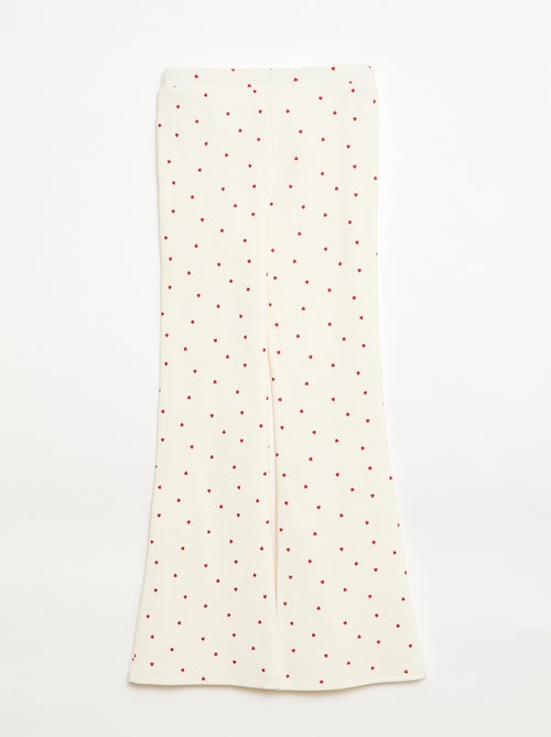 Geribbelde legging met motief - Kiabi