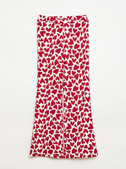 Geribbelde legging met motief - Kiabi