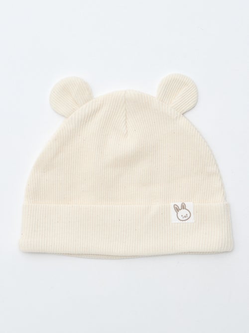 Geribbelde muts met fantasieoren - Kiabi