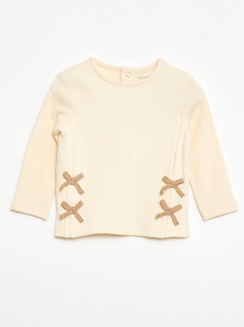 Geribbelde T-shirt met strepen - Kiabi