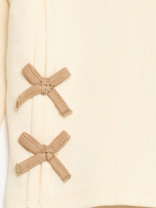 Geribbelde T-shirt met strepen - Kiabi