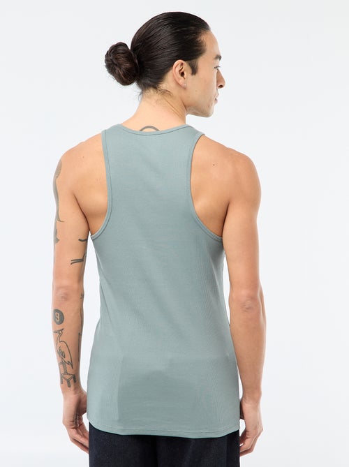 Geribbelde tanktop - Kiabi