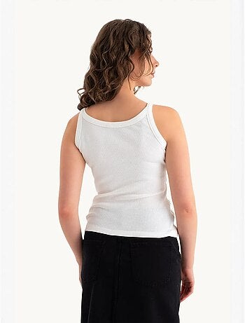 Geribbelde tanktop met ronde hals hiccup