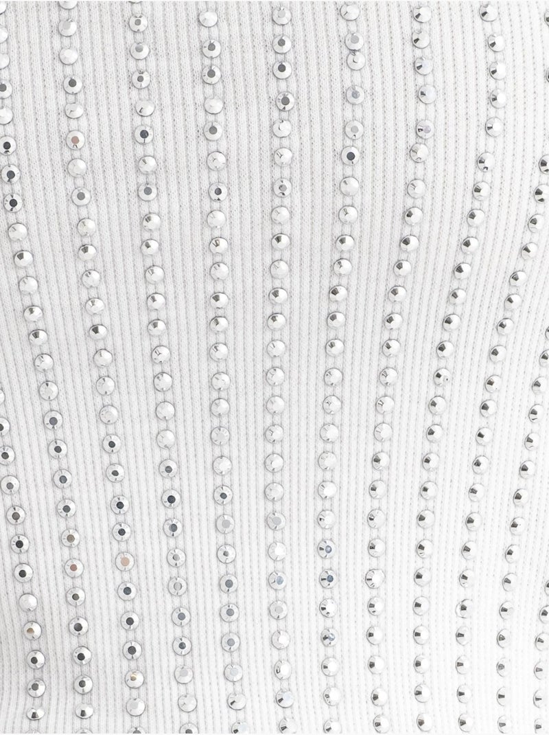Geribbelde tanktop met ronde hals hiccup Wit - Kiabi