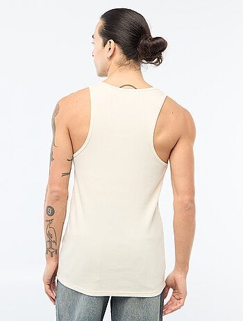 Geribbelde tanktop