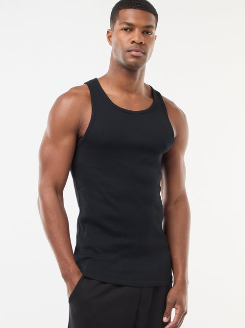 Geribbelde tanktop - Kiabi