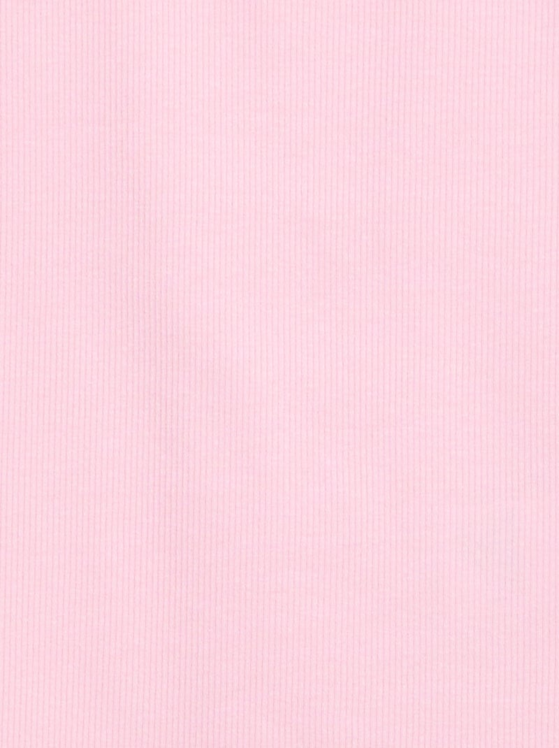 Geribbelde top met ronde hals Rose - Kiabi