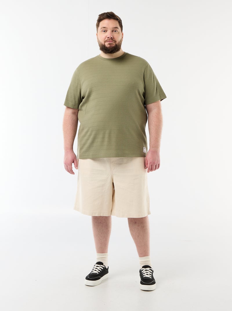 Geribd fantasie T-shirt Groen - Kiabi