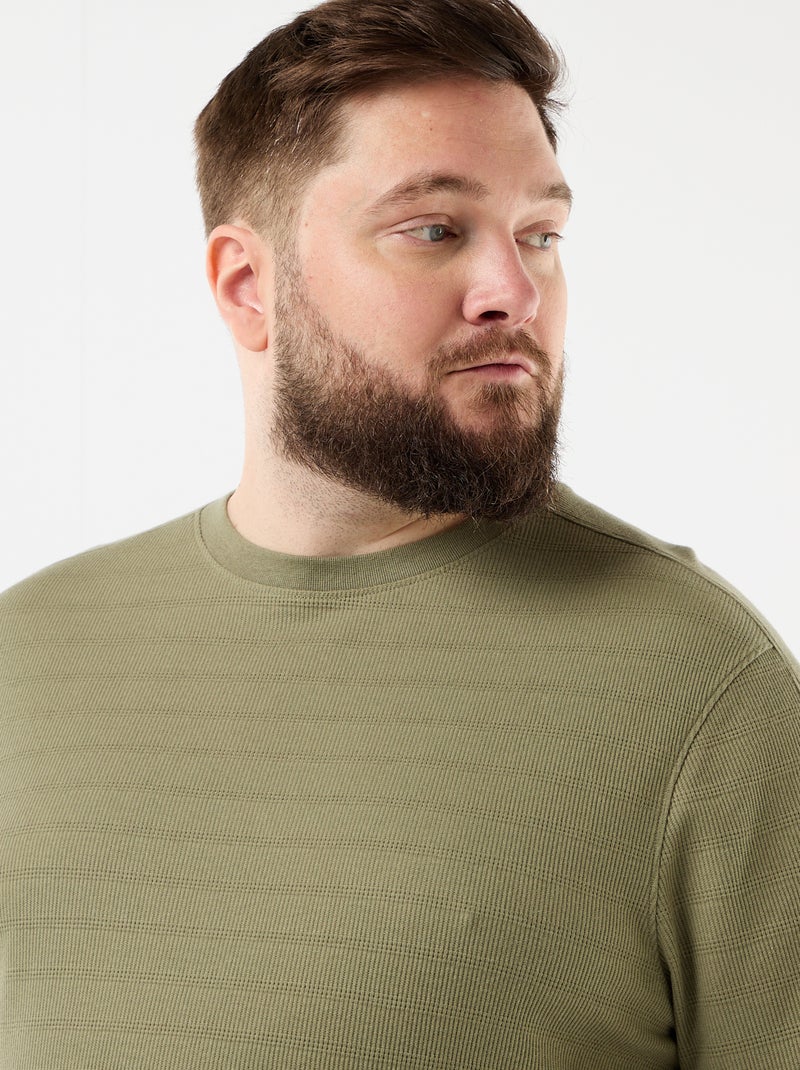 Geribd fantasie T-shirt Groen - Kiabi