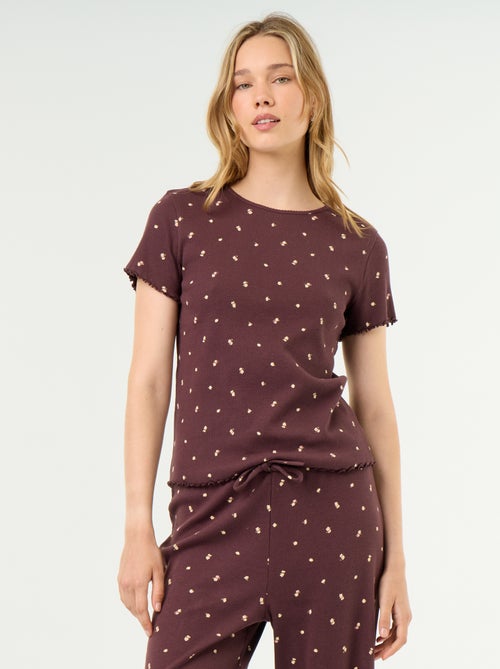 Geribd pyjama T-shirt - Kiabi