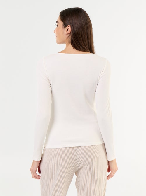 Geribd pyjama T-shirt - Kiabi Geribd pyjama T-shirt - Kiabi
