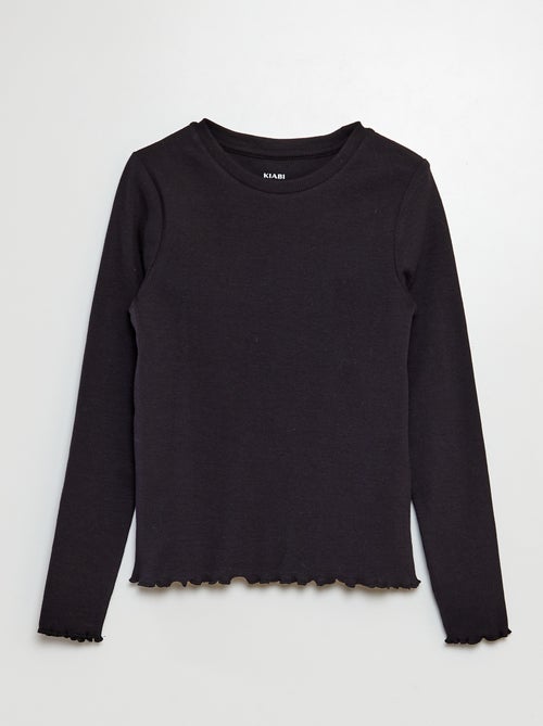 Geribd T-shirt met lange mouw - Kiabi