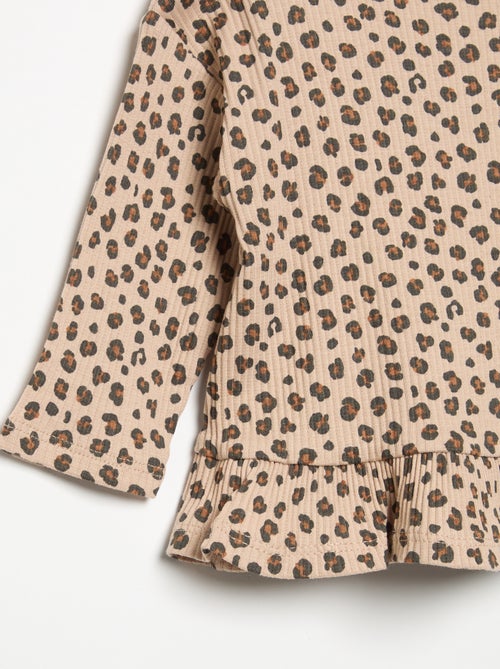 Geribd T-shirt met lange mouwen - Kiabi