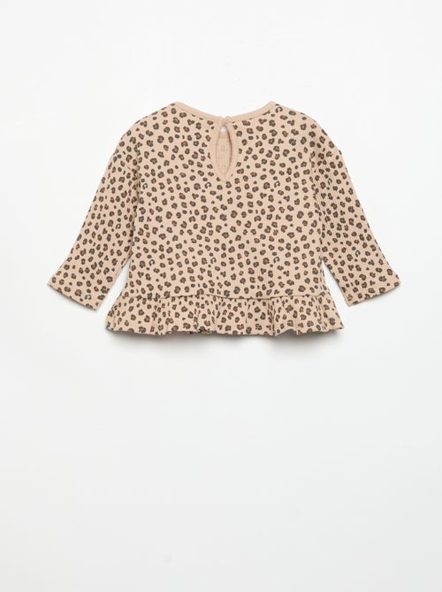 Geribd T-shirt met lange mouwen - Kiabi