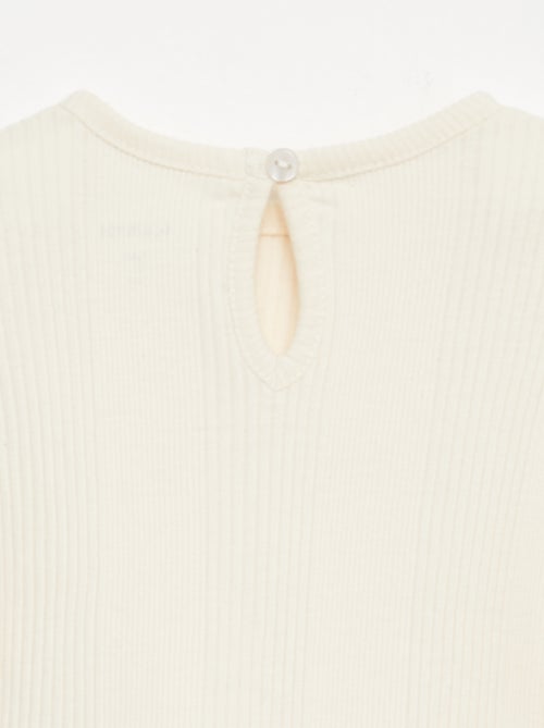 Geribd T-shirt met volantranden - Kiabi