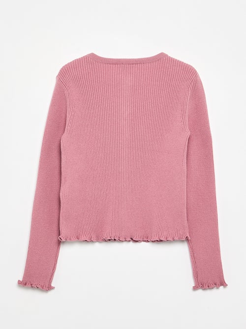Geribd vest met lange mouwen - Kiabi