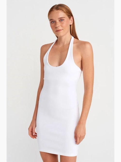 Geribde bodycon mini-jurk dilvin - Kiabi Geribde bodycon mini-jurk dilvin - Kiabi