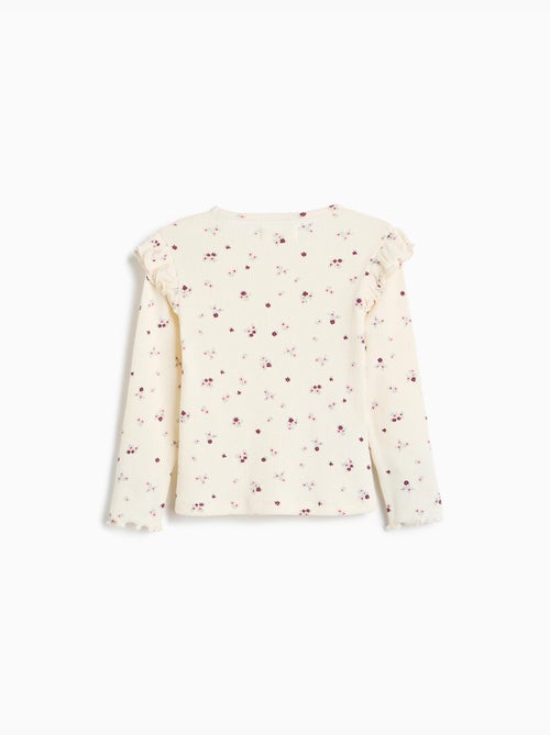 Geribde trui met bloemen, mo fashion - Kiabi