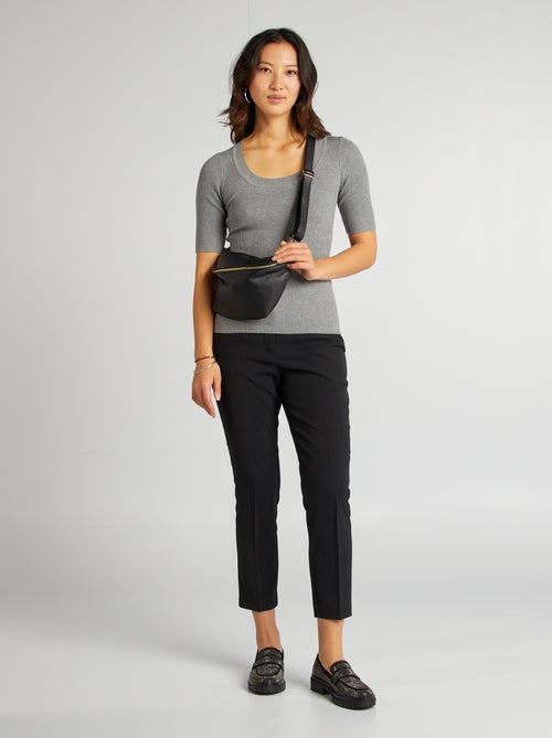 Geribde trui met korte mouwen - Kiabi