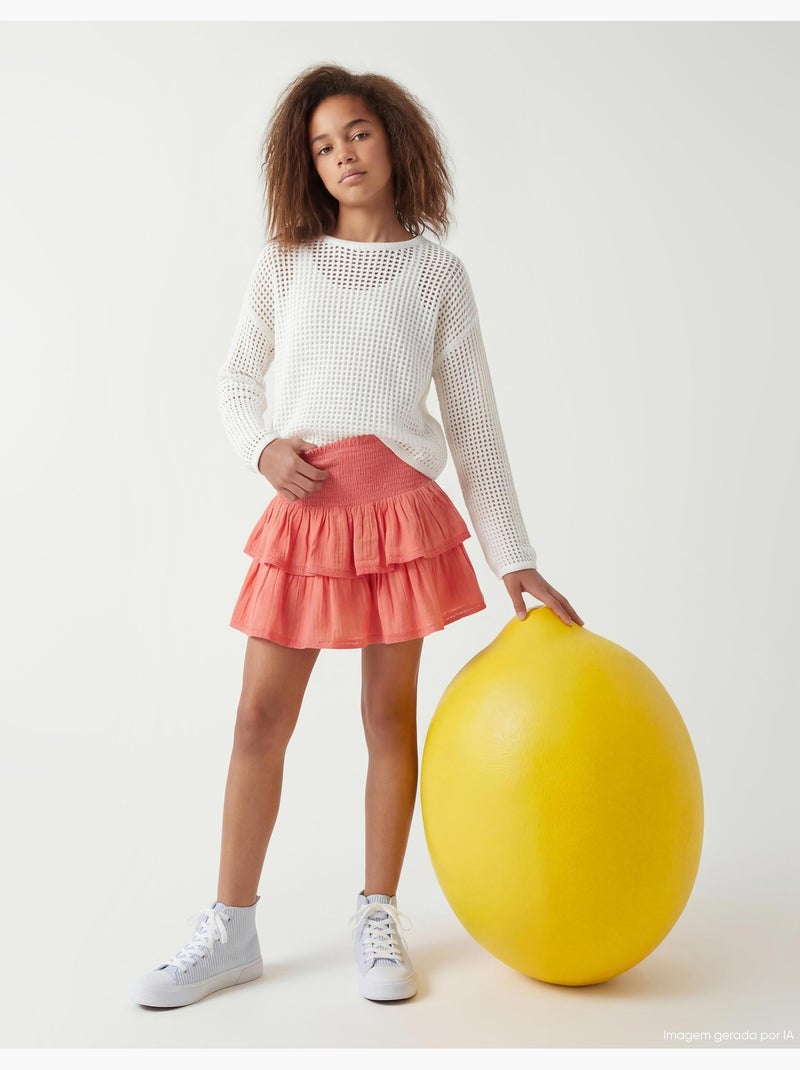 Gerimpelde rok, MO Fashion Roze - Kiabi