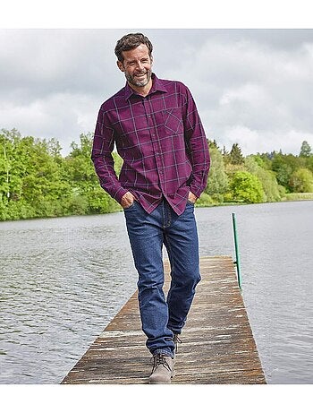 Geruit flanellen overhemd - ATLAS FOR MEN