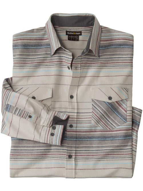 Geruit flanellen overhemd - ATLAS FOR MEN - Kiabi Geruit flanellen overhemd - ATLAS FOR MEN - Kiabi