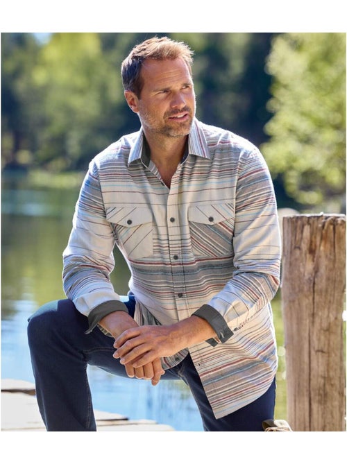 Geruit flanellen overhemd - ATLAS FOR MEN - Kiabi Geruit flanellen overhemd - ATLAS FOR MEN - Kiabi