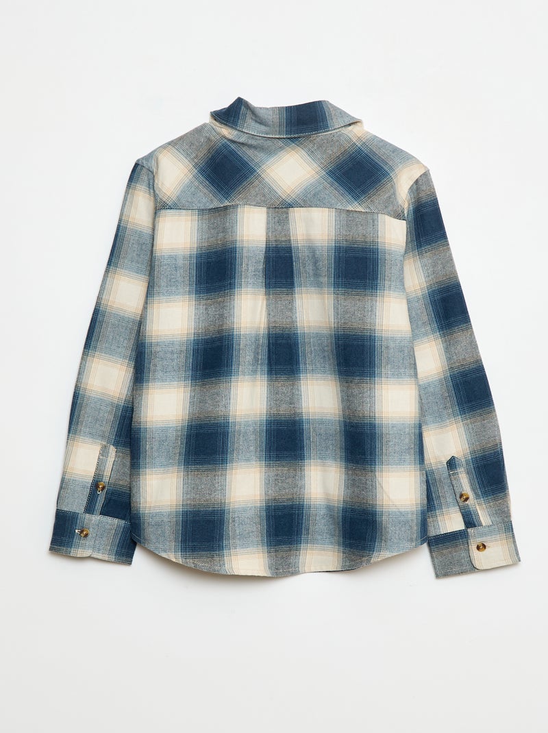 Geruit, flanellen overhemd Blauw - Kiabi