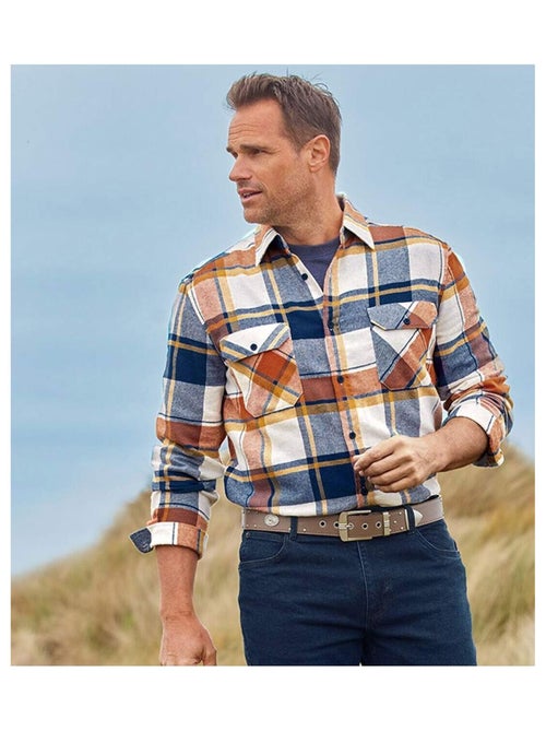 Geruit flanellen overhemd country - atlas for men - Kiabi Geruit flanellen overhemd country - atlas for men - Kiabi