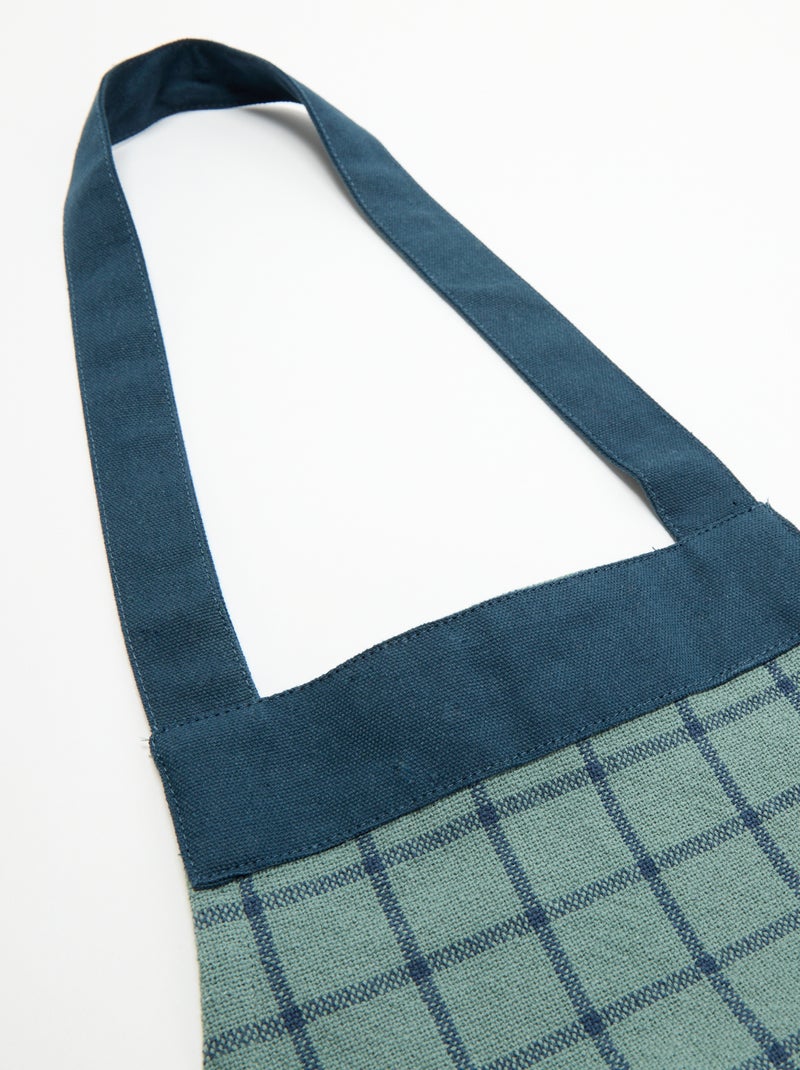 Geruit keukenschort - KIABI Home Blauw - Kiabi