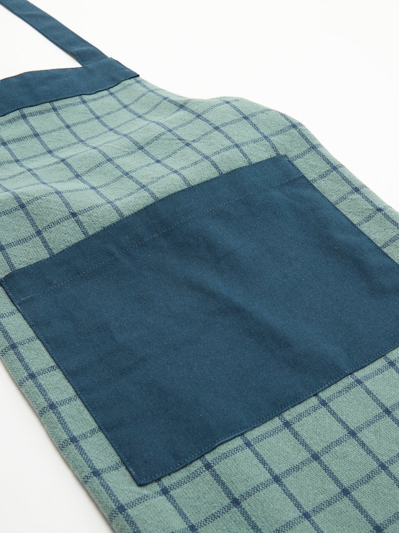 Geruit keukenschort - KIABI Home Blauw - Kiabi