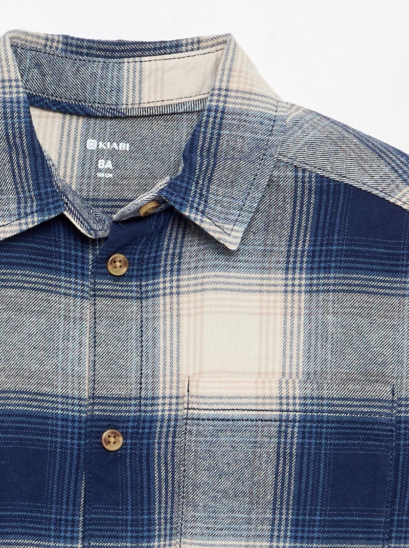Geruit overhemd - aantrekcollectie Blauw - Kiabi