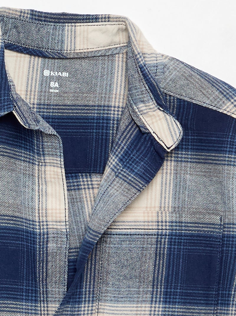 Geruit overhemd - aantrekcollectie Blauw - Kiabi
